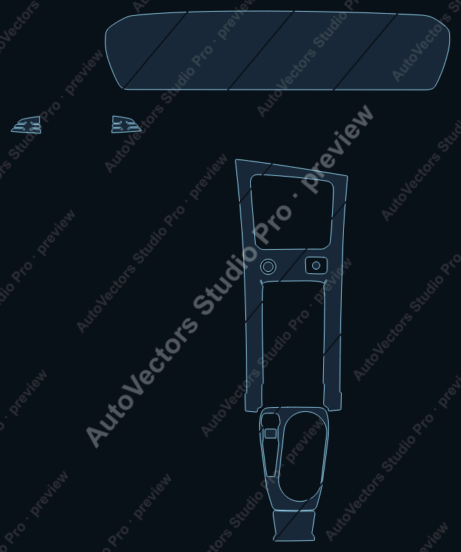 Audi Q3 2026 SUV precut interior protection film pattern – watermarked preview from the cutting software