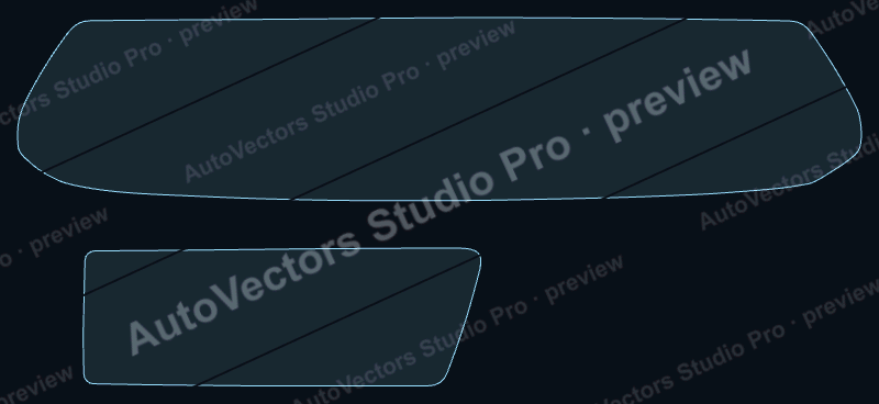 Audi Q7 2027 SUV precut interior protection film pattern – watermarked preview from the cutting software