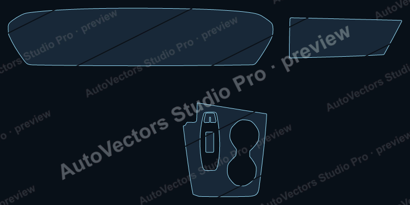 Audi SQ5 Base 2025 precut interior protection film pattern – watermarked preview from the cutting software