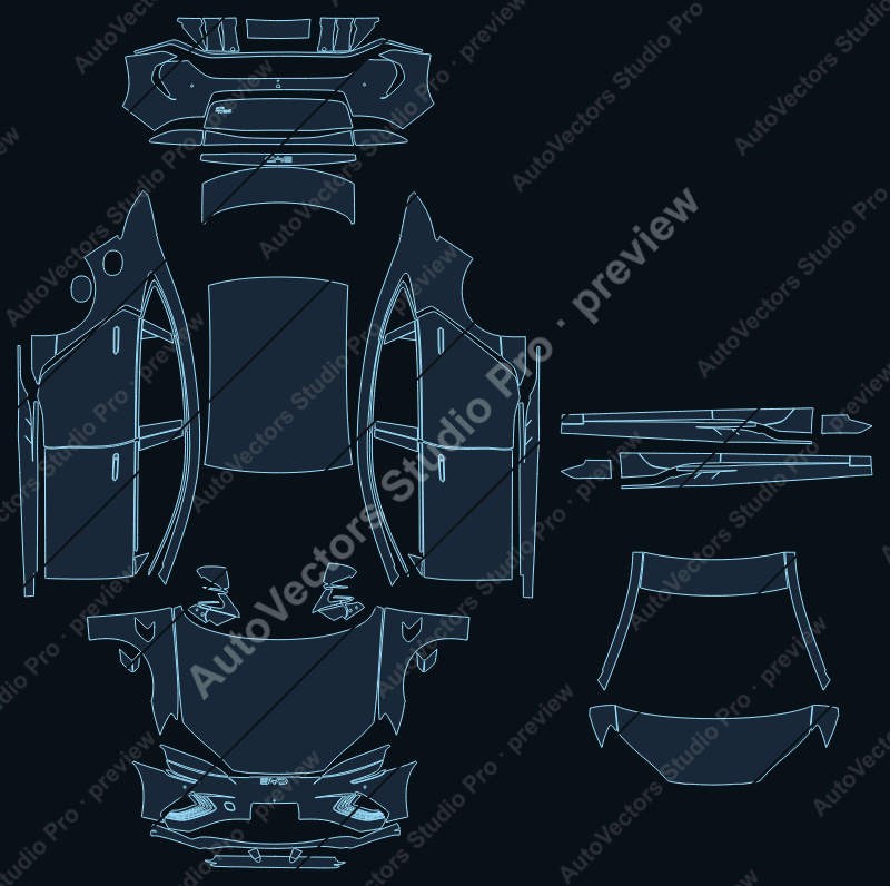 BYD Seal U DM-I 2024 precut PPF pattern – watermarked preview from the cutting software