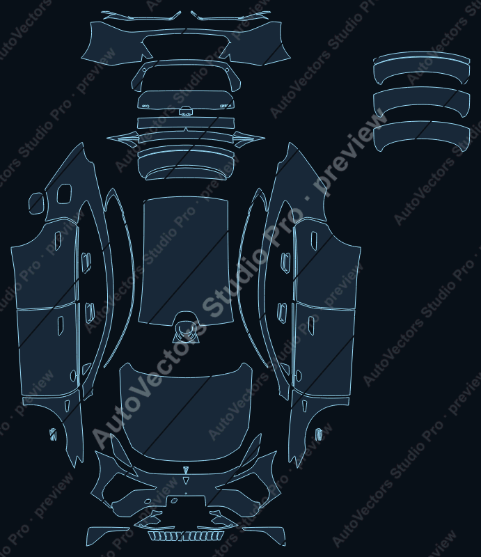 Deepal L06 Base 2026 precut PPF pattern – watermarked preview from the cutting software