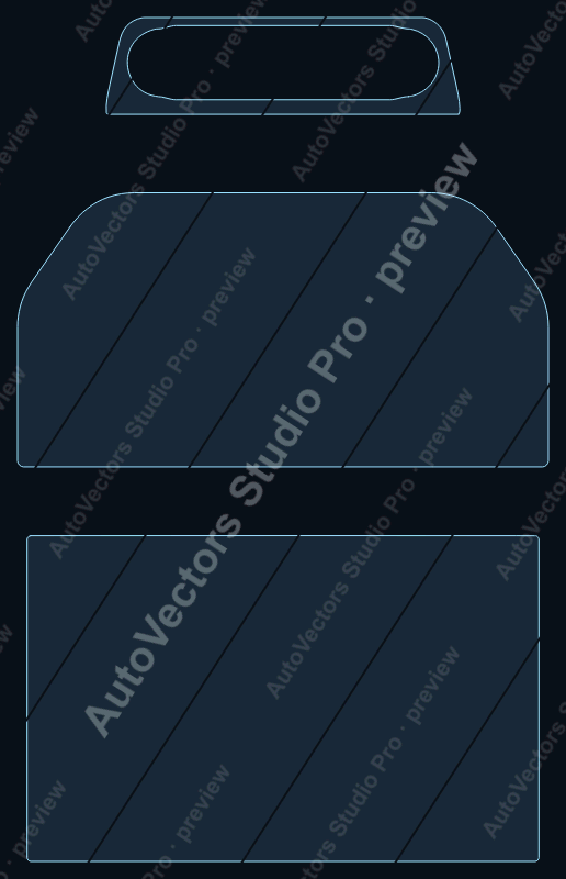 Ford Everest Base V1 2022 precut interior protection film pattern – watermarked preview from the cutting software