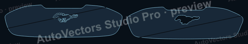 Ford Mustang Mach-E GT Grill 2021 SUV precut PPF pattern – watermarked preview from the cutting software