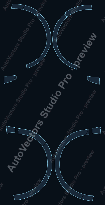 Lexus IS 500 F-Sport XE30 KIT 2021 sedan precut PPF pattern – watermarked preview from the cutting software