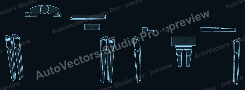 Porsche Cayenne Base With SportDesign 2019 coupe precut interior protection film pattern – watermarked preview