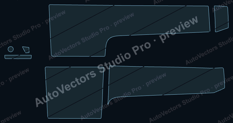 Porsche Cayenne Electric 2026 SUV precut interior protection film pattern – watermarked preview from the cutting software