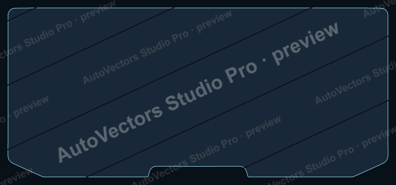Toyota Hilux Base 2026 precut interior protection film pattern – watermarked preview from the cutting software
