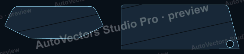 Toyota Prius Base 2025 precut interior protection film pattern – watermarked preview from the cutting software